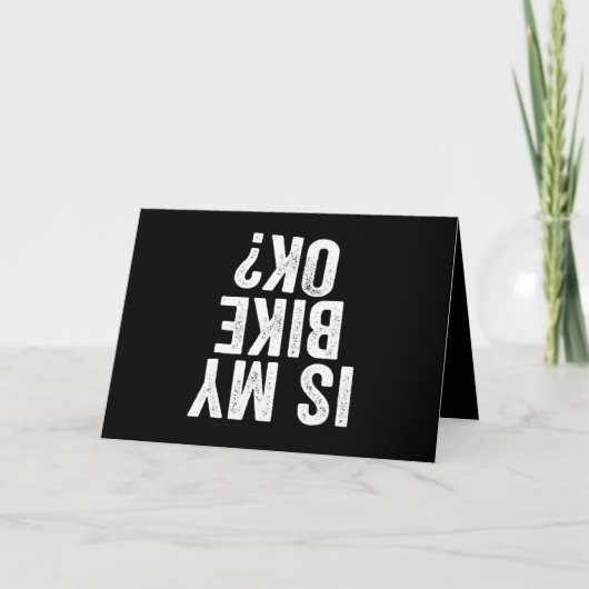 Is m'n bike, grappige motorfietstok bike kaart (Voorkant)