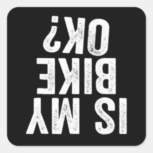 Is m'n bike, grappige motorfietstok bike vierkante sticker