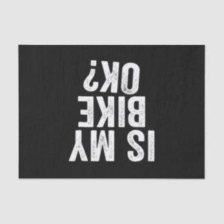 Is m'n bike OK Funny Motorcycle Dirt Bike Biker Tissuepapier