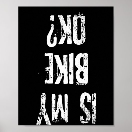 Is m'n bike oké grappny Biker Gift? Poster (Voorkant)