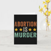 Is Murder - Feminist Pro Choice Retro Kaart (Gele Bloem)