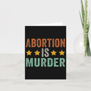 Is Murder - Feminist Pro Choice Retro Kaart
