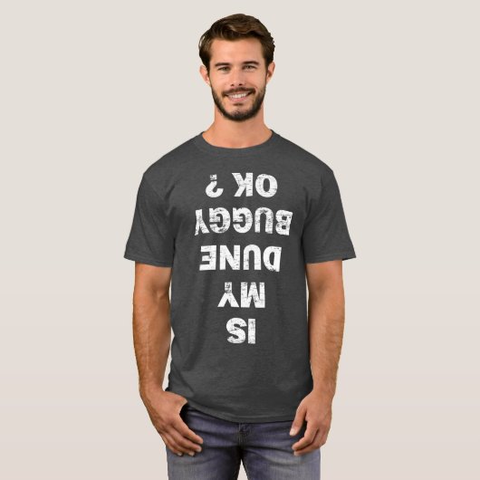 IS MY DUNE BUGGY OK funny sand dune driver rider T-shirt (Voorkant volledig)
