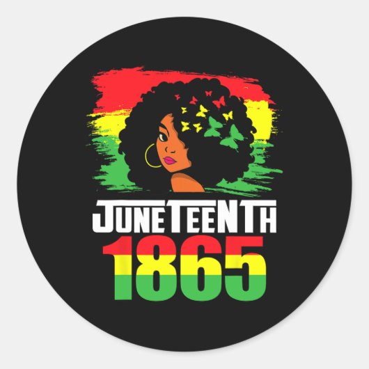 Is My Independence 1865 Day Black Women Pride Ronde Sticker (Voorkant)