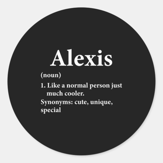 Is Name Definition Funny D Ronde Sticker (Voorkant)