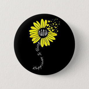 Is Nana Happy Mothers Day Zonnebloem Familie Ronde Button 5,7 Cm