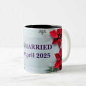  is net getrouwd met twee toon florale mok (Voorkant rechts)