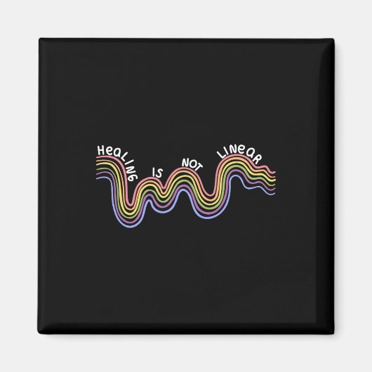 Is niet lineair mentaal gezondheidsbewustzijn rege magneet (Voorkant)