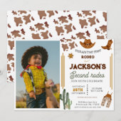 Is niet mijn eerste Rodeo Cowboy foto 2e verjaarda Kaart (Voorkant / Achterkant)