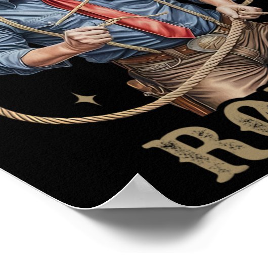 Is niet mijn eerste rodeo Westerne cowboy Funny Tr Poster (Hoek)