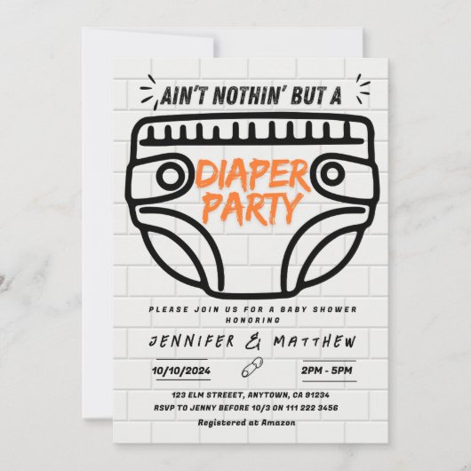 Is niet niets anders dan luier party hip hop Baby  Kaart (Voorkant)