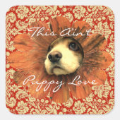 Is niet Puppy Liefde Sticker Peking Uit een Bloem (Voorkant)