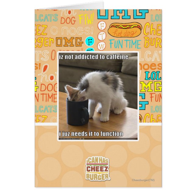 is niet verslaafd aan cafeïne (Voorkant)