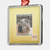 is niet verslaafd aan cafeïne metalen ornament (Links)