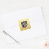Is niet verslaafd aan cafeïne vierkante sticker (Envelop)