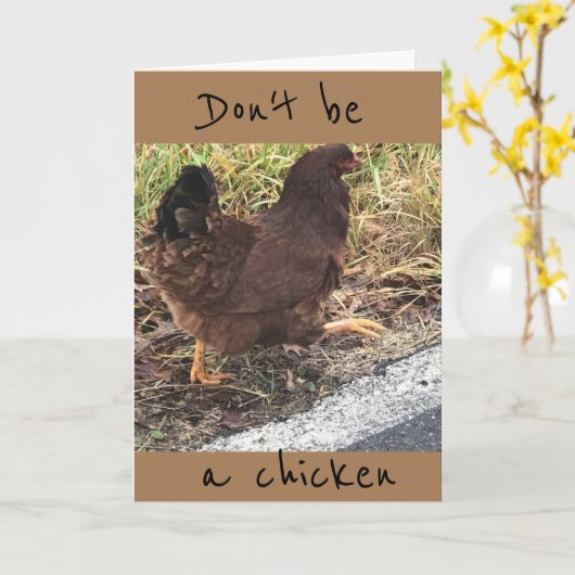 IS NIET ZO'N CHICKEN **50** IS NIET ZO BAD! KAART (Gele Bloem)