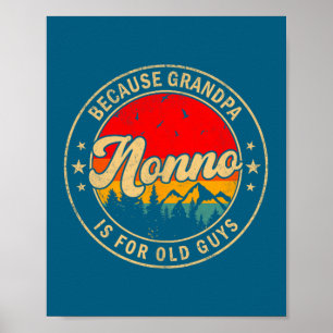 Is Nonno Omdat Opa Oud Retro Poster