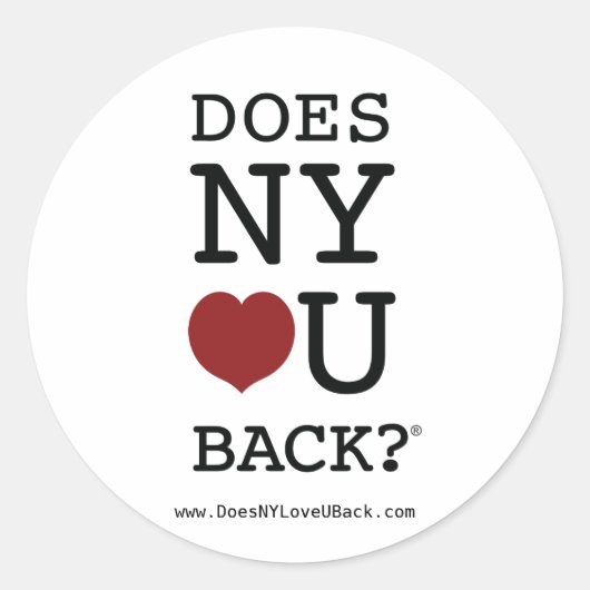 IS NY [HEART] U TERUG?® sticker (Voorkant)