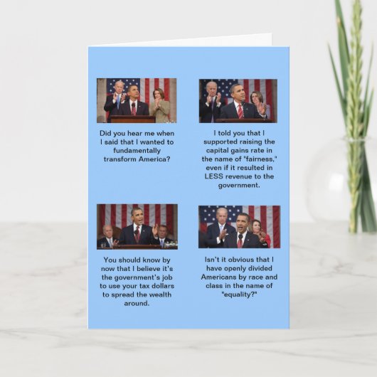 Is Obama een socialist?  2 plus 2 gelijke 4? Kaart (Voorkant)