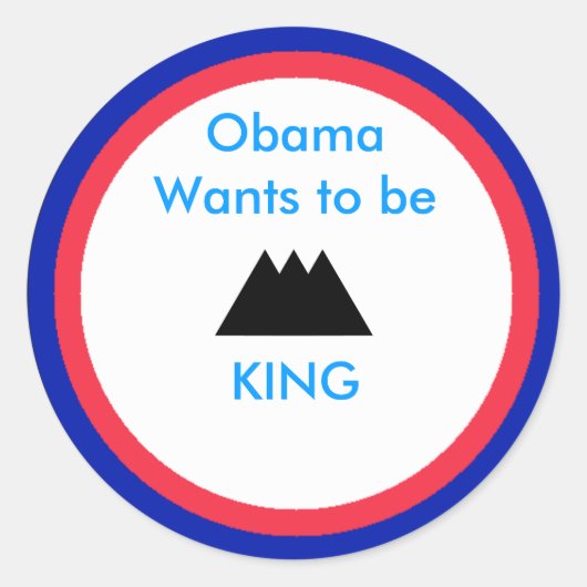 Is Obama nog koning? Ronde Sticker (Voorkant)