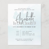 Is op cloud negen moderne bruids douche uitnodigin flyer (Voorkant)