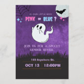 is our boo pink or blue? gender reveal invitation kaart (Voorkant)