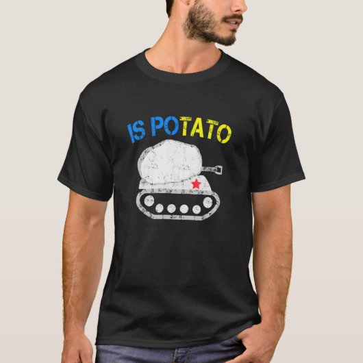 Is Potato Funny Oekraïne Joke steunt Oekraïne T-shirt (Voorkant)