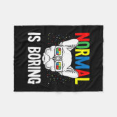 Is saai autisme bewustzijn Franse bulldog hond Puz Fleece Deken (Voorkant (Horizontaal))