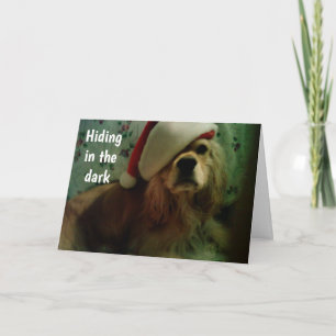 IS SANTA AL AANGEKOMEN? COCKER SPANIEL LIEFDE FEESTDAGEN KAART