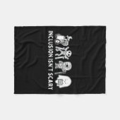 Is Scary Teacher Skeleton Ghost niet Schattige Hal Fleece Deken (Voorkant (Horizontaal))