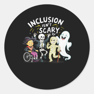 Is Scary Teacher Skeleton Ghost niet Schattige Hal Ronde Sticker