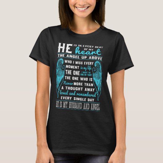 Is Shirt Echtgenoot Beschermengel Hij Elke (Voorkant)