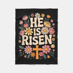 Is Shirt Hijs Opgewekt Bloemkruis Christelijk Fleece Deken