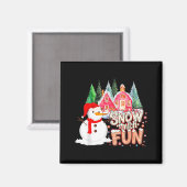 Is Snow Much Fun Winter Christmas Teacher Holiday Magneet (Voorkant / Achterkant)
