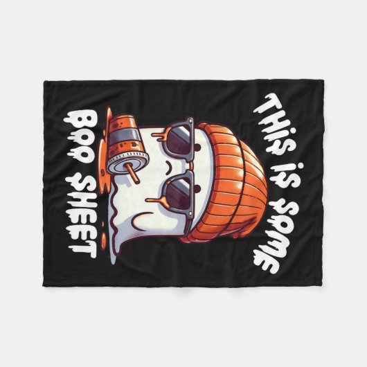 Is Some Boo Sheet Funny Ghost Spooky Seizoen Halve Fleece Deken (Voorkant (Horizontaal))