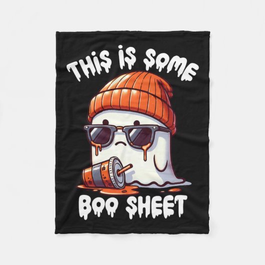 Is Some Boo Sheet Funny Ghost Spooky Seizoen Halve Fleece Deken (Voorkant)
