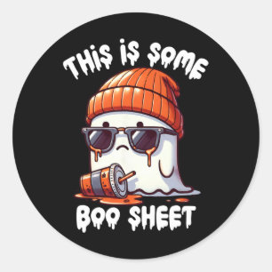Is Some Boo Sheet Funny Ghost Spooky Seizoen Halve Ronde Sticker