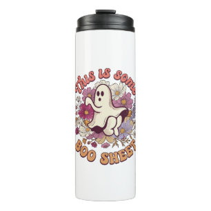 Is Some Boo Sheet Ghost Retro Bloemen_1 Thermosbeker