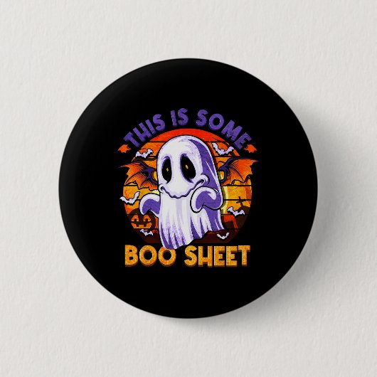 Is Some Boo Sheet Ghost Spooky Halloween Mannen Vr Ronde Button 5,7 Cm (Voorkant)