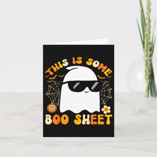 Is Some Boo Sheet Halloween Ghost Funny Cool Manne Kaart (Voorkant)