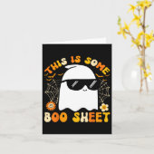 Is Some Boo Sheet Halloween Ghost Funny Cool Manne Kaart (Gele Bloem)