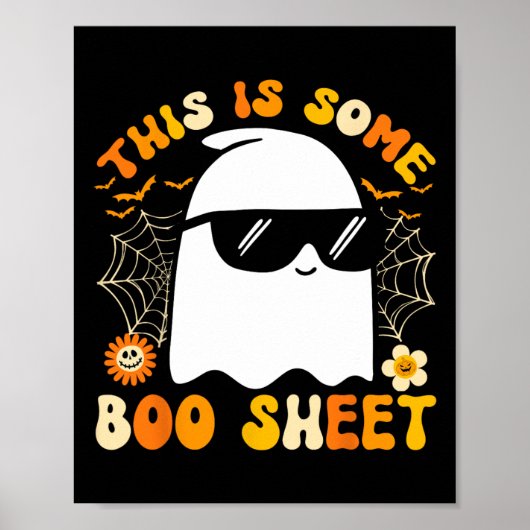 Is Some Boo Sheet Halloween Ghost Funny Cool Manne Poster (Voorkant)