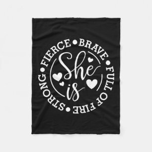 Is sterk en dapper vol vuur en feministische vrouw fleece deken