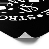 Is sterk en dapper vol vuur en feministische vrouw poster (Hoek)