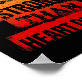 Is sterker dan overlevende van hartziekte Red Ribb Poster (Hoek)