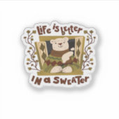 Is Sweater! Autumn It’s Fall Y’all Sticker (Voorkant)