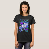 Is T-shirt 2016 Vaporwave Pixel Computer Esthetiek (Voorkant volledig)