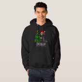 Is This Jolly Enough Black Cat Merry Christmas Tre Hoodie (Voorkant volledig)