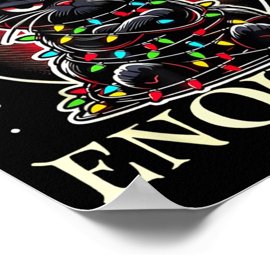 Is This Jolly Enough Funny Cat Christmas Meme  Poster (Hoek)