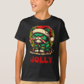 Is This Jolly Enough_ Funny Cat For Christmas Sarc T-shirt (Voorkant)